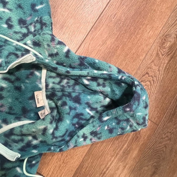 L. L. Bean VINTAGE 1/4 Zip Fleece Pullover With hood Womens Medium - Picture 6 of 12